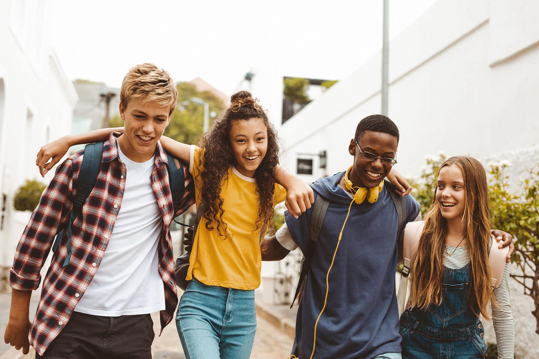 Group of teens smiling